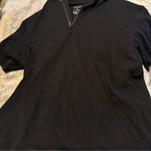 Nwot YTD XL SHORT SLEEVE 1/4 ZIP UP ATHLETIC FIT 95% COTTON 5% SPANDEX
